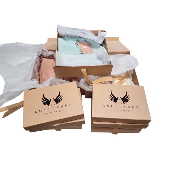 NWOT Angelance Silk Chiffon Mini Dress with gift box - size L - Picture 6 of 8